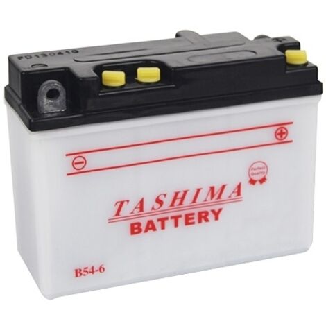 Batterie Plomb Tashima 6v, 12a. L: 156, L: 57, H:116mm, + à Gauche Pour Motos. (livrée Sans Acide). Remplace Origine B54-6. - Ba