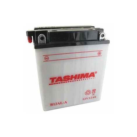 Batterie plomb TASHIMA renforcée 12V, 12A. L: 134, l: 80, H: 160mm, + à  droite pour