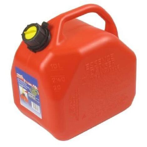 Jerrican Essence 10 Litres Ribitech Avec Bec Verseur - PEHD Normes UN