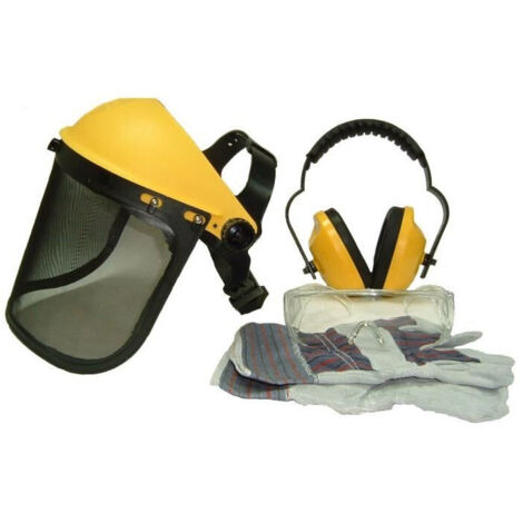 Kit De Protection Ozaki Composé D'un écran Grillagé Relevable (en1731), D'une Paire De Lunettes De Sécurité (en166 F), D'un Casq (1/2)