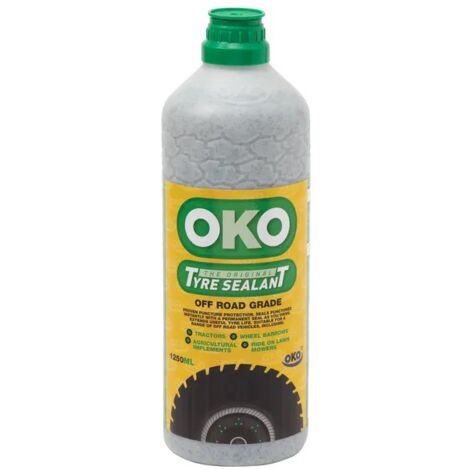 Flacon de préventif anti crevaison pour pneus tubeless – 1.25L – Évite crevaisons jusqu'à 10mm – Non corrosif et non inflammable – OKO