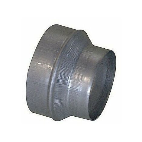 Atlantic – Réduction galva 200-125mm – Raccord VMC pour distribution air chaud de cheminée – Collier de serrage inclus (1/4)