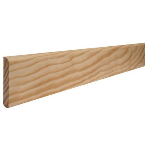 Plinthe en pin angle arrondi 100 x 10 mm – Longueur 2 m – Finition élégante pour murs – Protection de base – Sotrinbois - NUD 100 X