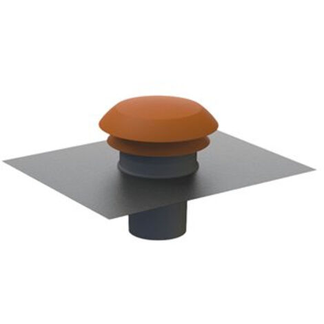 Atlantic – Sortie de toit VMC en plastique – Couleur rouge – Ø160mm – Pour chantiers humides et espaces confinés