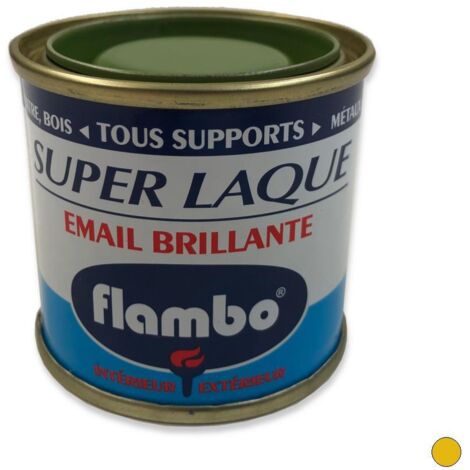 Peinture laque brillante jaune canari 50 ml – Glycérophtalique à séchage rapide – Haut pouvoir couvrant – Lavable et inaltérable – Avel