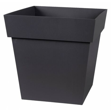 Pot carré TOSCANE 22 L - Gris anthracite