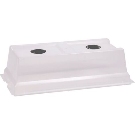 EDA – Serre de culture en plastique transparent pour potager – Dimensions 75 x 37,5 x 21,5 cm – Aérations modulables pour contrôle optimal