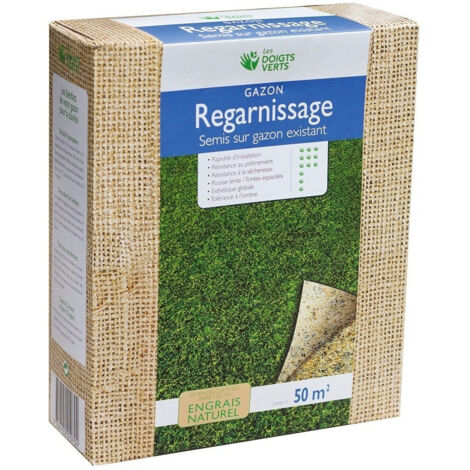 Gazon Regarnissage Enrichi Les Doigts Verts 1 kg