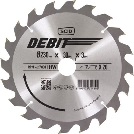 Lame Au Carbure Pour Scie Circulaire ø 230 Mm 20 30 3