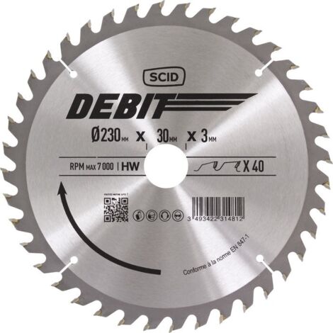 Lame Scie Circulaire Scid 230x30mm 40d Coupe Bois Polyvalente Et Précise - Scid