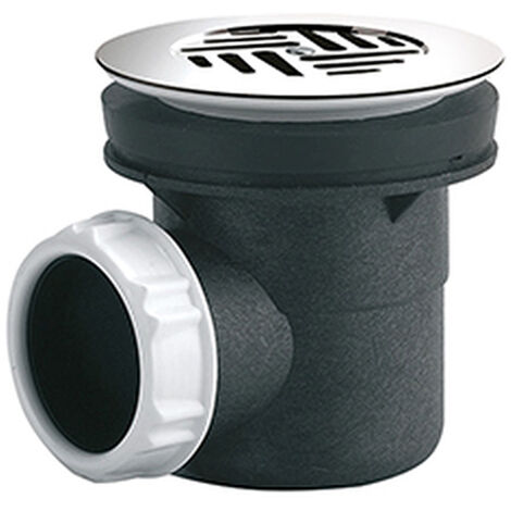 Edouard Rousseau – Bonde de douche Ø 60 mm – Grille inox ronde Ø 85 mm – Sortie horizontale Ø 40 mm – Débit 24 L/min – Certifié NF
