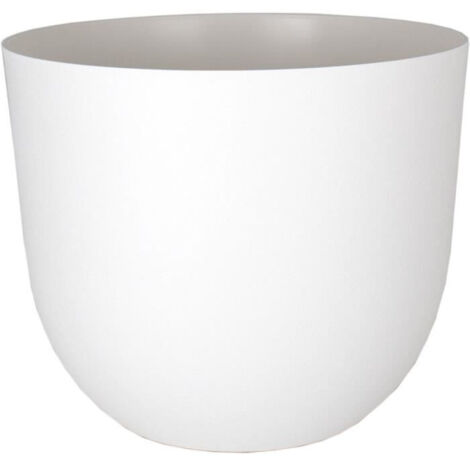 Pot De Fleur Havana Natural Diam. 30 Cm - Blanc Granite - Eda