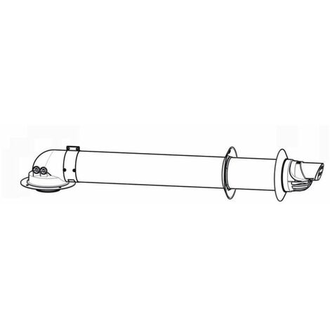 Kit de raccordement pour chauffe-eau électrique – Ventouse horizontale universelle 60/100 – Filetage plomberie – Pour chauffe-bain Saunier Duval