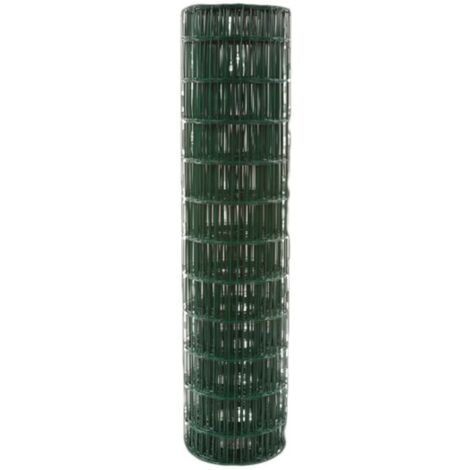 Filiac – Grillage rigide plastifié vert 1m x 20m – Maille 10cm – PVC résistant aux intempéries pour délimitation espaces extérieurs