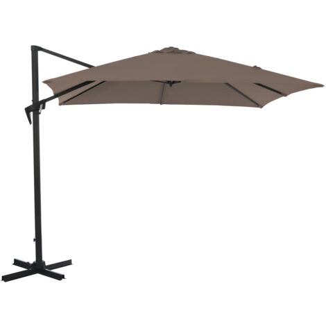 Parasol Deporté 3x3m Roma -grey/taupe (1/4)