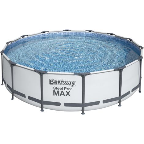 Bestway – Piscine tubulaire acier rond 427x107cm – Structure métallique anticorrosion – Liner DuraPlus résistant – Filtration cartouche incluse (1/10)