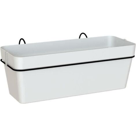 Jardinieres Capri 12,5 L Avec Reserve Et Kit - Blanc (1/4)