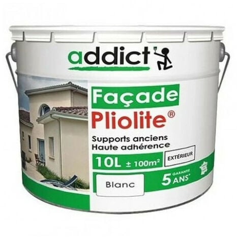 Peinture Façade 100% pliolite 10 litres blanc - ADDICT