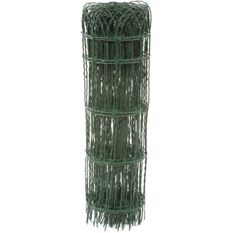 Filiac – Bordure parisienne grillage plastifié vert 0,65m x 10m – Grillage semi-rigide en PVC – Pour délimitation d'espaces extérieurs