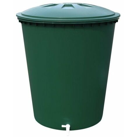 Graf – Récupérateur d'eau de pluie 510L – Couvercle clipsable et robinet inclus – Polypropylène renforcé – Ø 100 x H 110 cm - EAU 510 L (1/7)