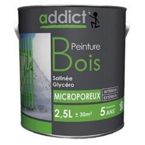 Peinture glycéro microporeuse 2.5L vert irlandais – Aspect satiné pour bois dur et tropical – Protection à long terme – Addict