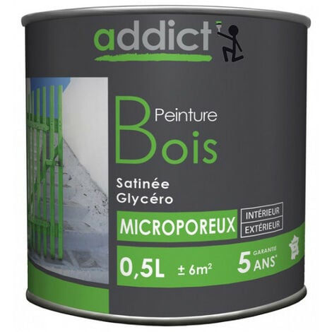 Peinture Bois 0.5 litre rouge basque - ADDICT