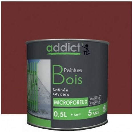 Peinture Bois 0.5 litre rouge basque - ADDICT
