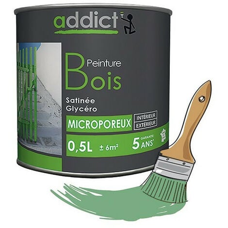 Peinture Bois 0.5 litre vert provence - ADDICT