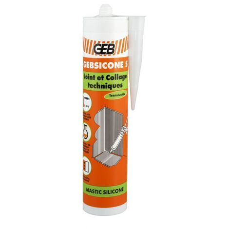 890053 Gebsicone S Mastic Silicone Gris Cartouche 310ml (1/5)