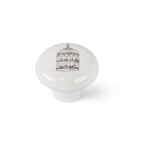 Boite 10 Boutons Porcel D 40mm Blc-cage-aux-oiseaux Ref 7-e815 (1/5)