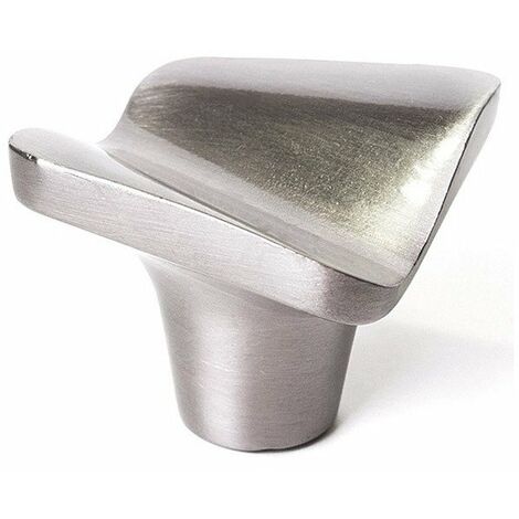 REI – Boite de 10 boutons zamak 32x32 mm – Finition nickel mat brossé – Pour usage intérieur et extérieur – Installation facile