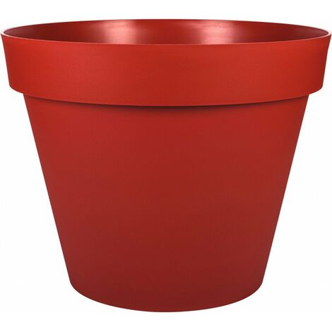 Pot De Fleur Toscane 43 Litres Diamêtre 48x40 Rouge Rubis - Eda