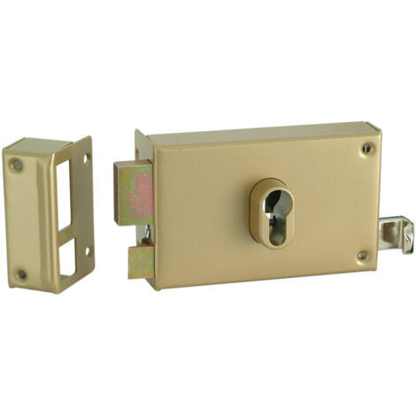 Serrure En Applique 7415 Pour Cyl Profil Europeen -horizontale - Tirag E - Gauche (1/2)