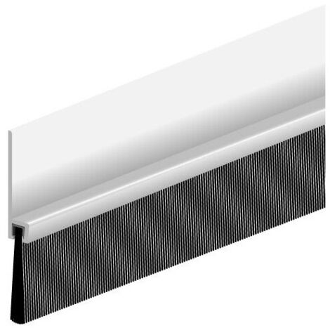 FP – Joint bas de porte aluminium 100cm – Hauteur brosse 29mm – Étanchéité pour portes – Non foré – Résistant aux intempéries