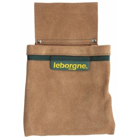 Leborgne – Monopoche en croûte de cuir 150 mm – Capacité de rangement généreuse – Rivets renforcés et coutures solides – Pour chantiers intensifs (1/3)