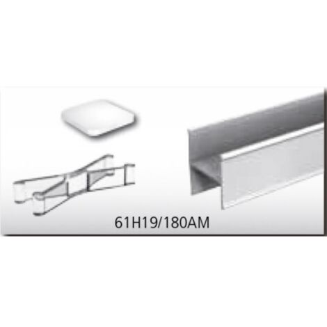 Profil H 19mm - Aluminium- Lg 1,8m (1/2)