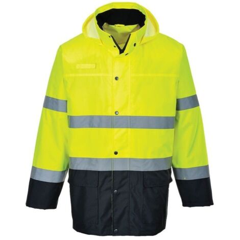 Veste Pluie Hv Jaune/marine Haute Visibilité Bicolore Imperméable - Portwest (1/2)