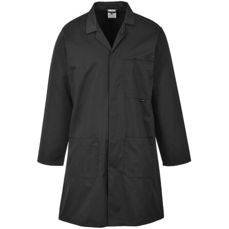 Rs Pro – Blouse de travail noire taille XL – Tissu Fortis™ durable – Fermeture à pressions – Protection UPF 50+ contre les UV