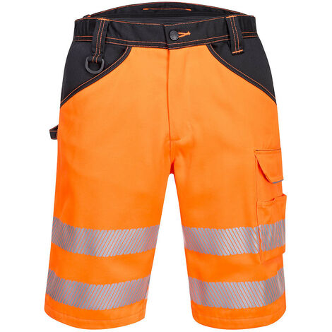 Bermuda Pw3 Hi-vis Couleur : Orange/noir Taille 34 - Portwest