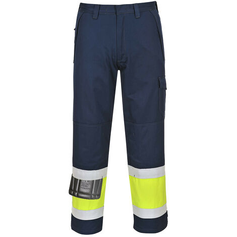 Pantalon Hi-vis Modaflame Couleur : Jaune/marine Taille Xxl - Portwest (1/2)