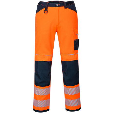 Pantalon Pw3 Hi-vis Work Couleur : Orange/marine Sh Taille 54 - Portwest (1/2)