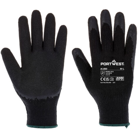 Gant Latex Portwest Noir Xl Adhérence Et Protection - Portwest