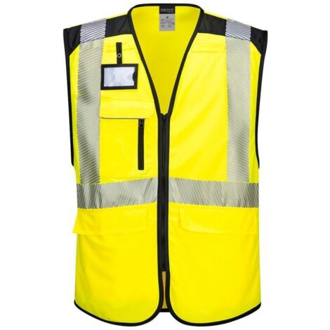 Gilet Multipoches Haute-visibilité Pw3 Couleur : Jaune/noir Taille Xl - Portwest (1/2)