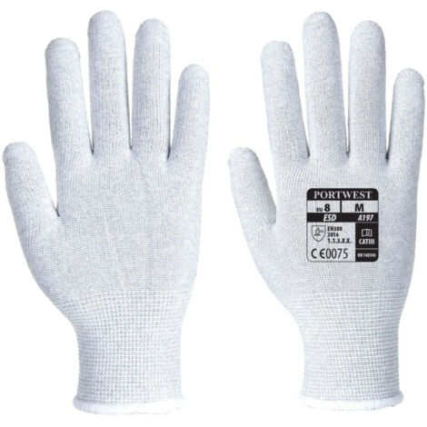 Gant Antistatique Couleur : Gris Taille Xs - Portwest