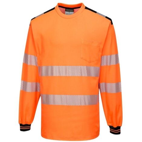 Pw3 T-shirt Haute Visibilité Ml Couleur : Orange/noir Taille Xl - Portwest