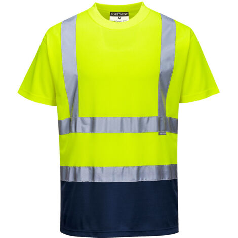 T-shirt Bicolore Couleur : Jaune/marine Taille 5xl - Portwest