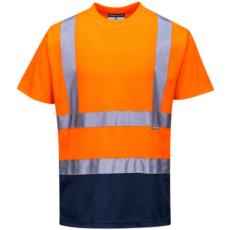 T-shirt Bicolore Couleur : Orange/marine Taille Xl - Portwest