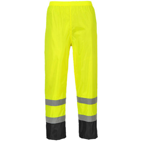 Pantalon De Pluie Hi-vis Bicolore   Couleur : Jaune/noir Taille 6xl - Portwest