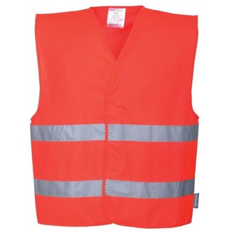 Gilet Double Bande Couleur : Rouge Taille Xx/3x - Portwest