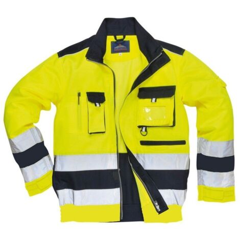 Blouson Haute Visibilité Portwest – Jaune, Taille 6XL, Déperlant, Certifié EN ISO 20471 Classe 3, Protection Froid Jusqu'à -40°C - 6